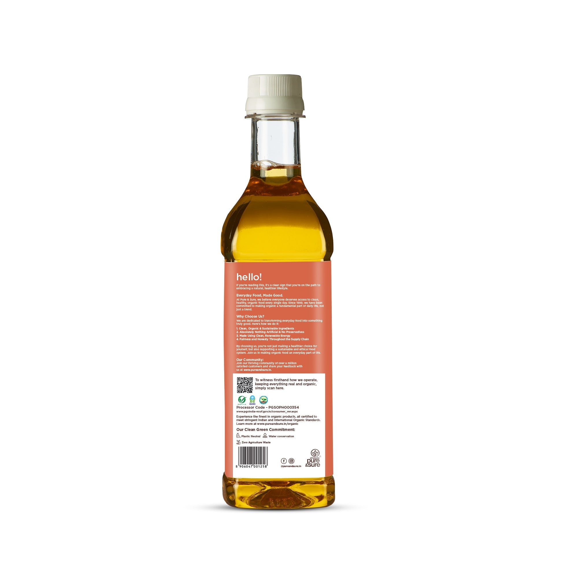 Pure & Sure Organic Groundnut Oil | Grocsy