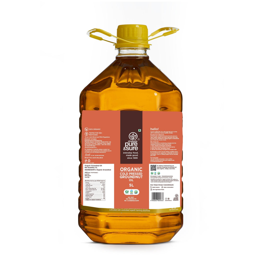Pure & Sure Organic Groundnut Oil | Grocsy