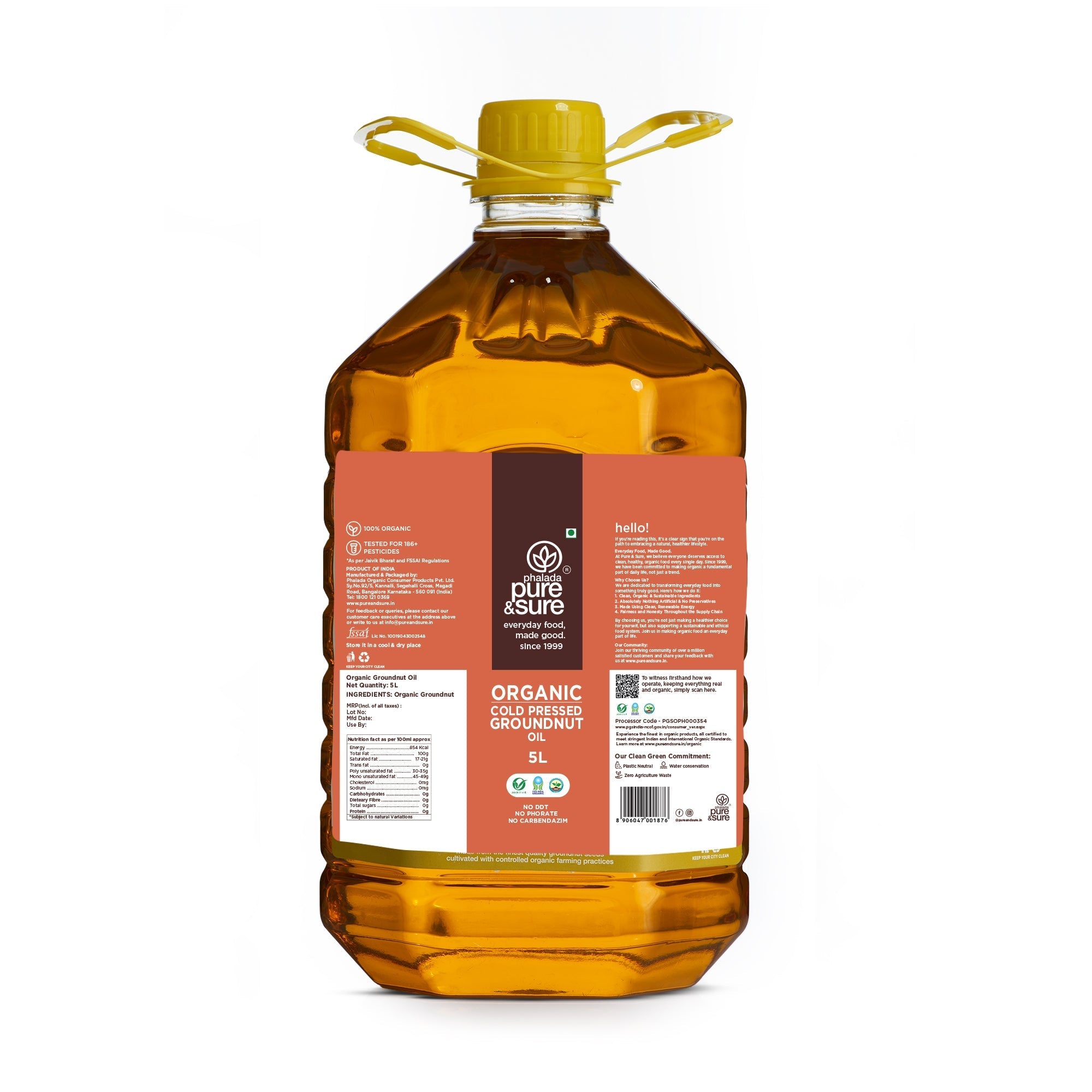 Pure & Sure Organic Groundnut Oil | Grocsy