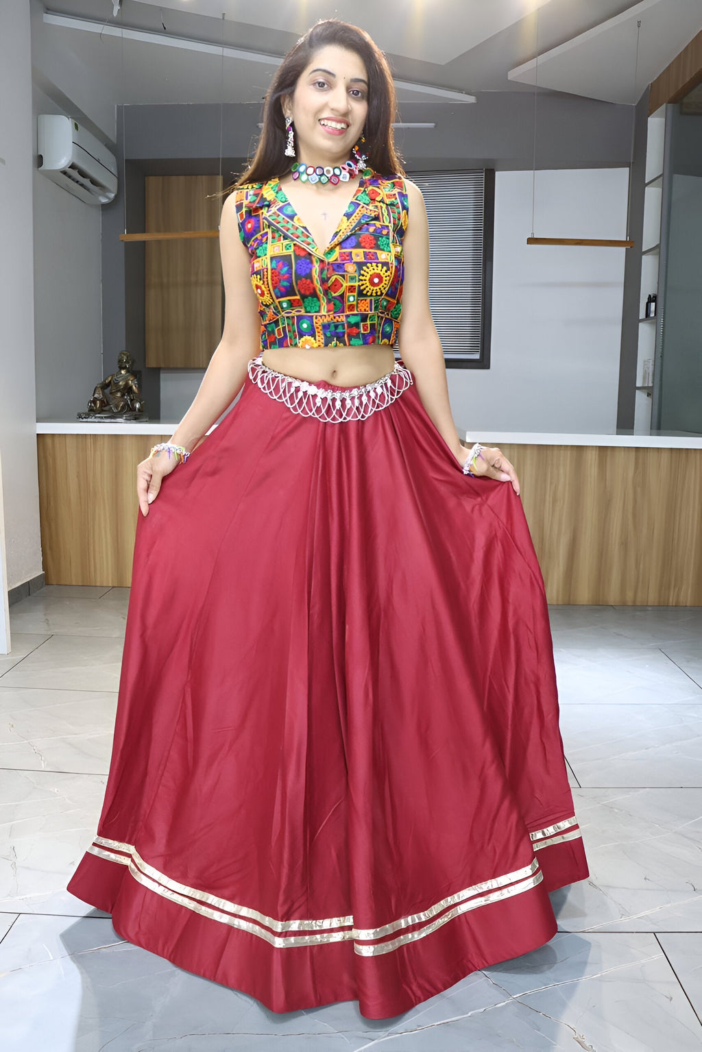 Lehenga Mart Navratri Lehenga Choli - MultiColor | Grocsy