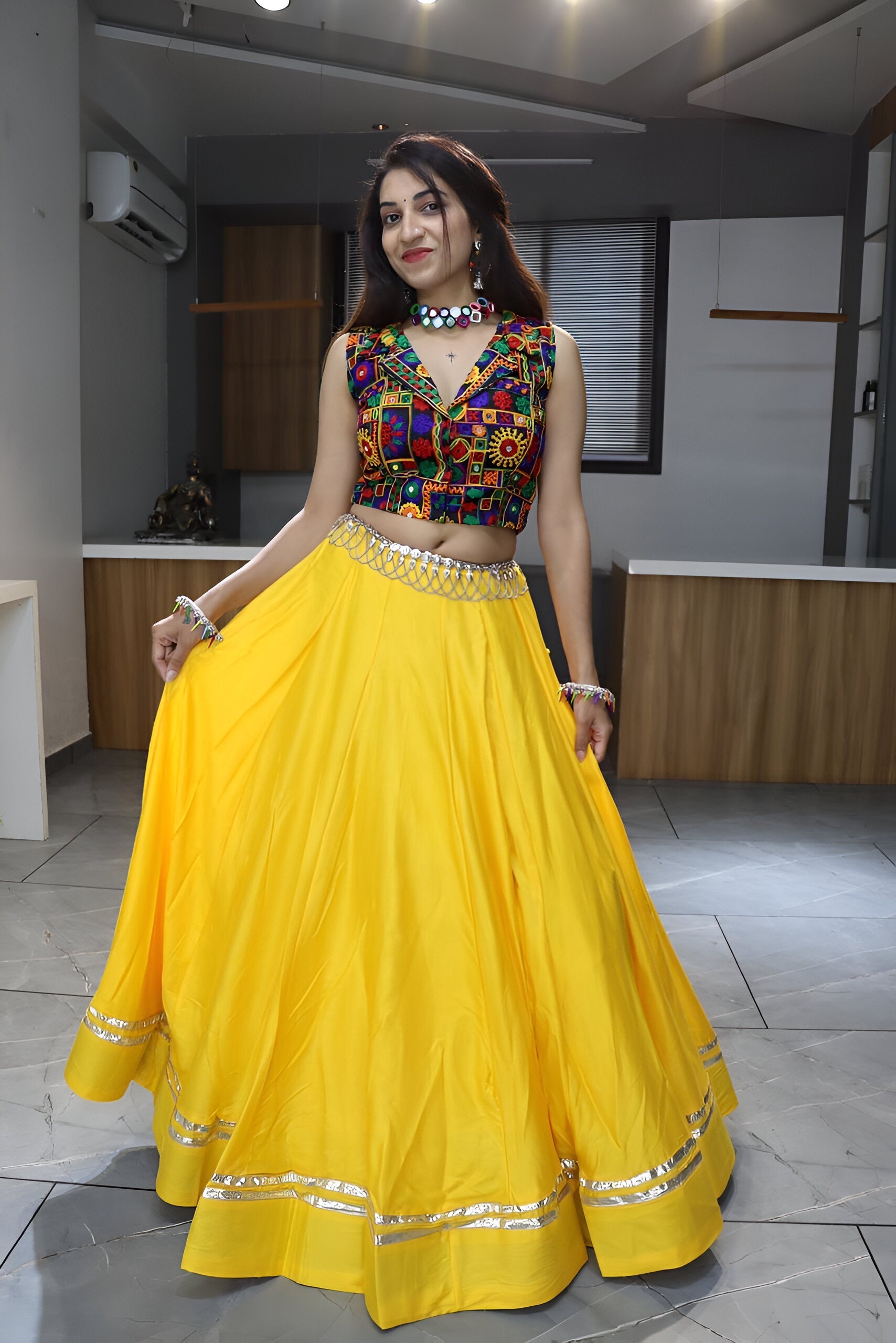 Lehenga Mart Navratri Lehenga Choli - MultiColor | Grocsy