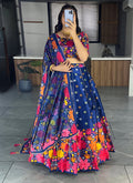 Lehenga Mart Exclusive Printed lehenga Choli for Wedding Wear - Royal Blue | Grocsy
