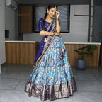 Lehenga Mart Designer Bollywood Style Wedding Lehenga Choli - Firozi | Grocsy