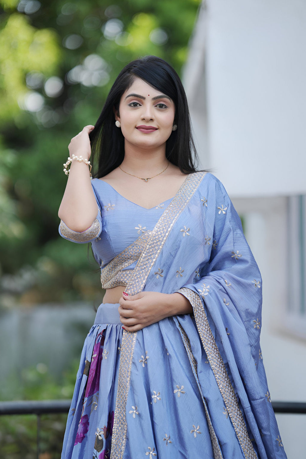 Lehenga Mart Designer Bollywood Style Wedding Lehenga Choli - Firozi | Grocsy
