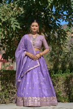 Lehenga Mart Designer Bollywood Style Wedding Lehenga Choli - Purple | Grocsy