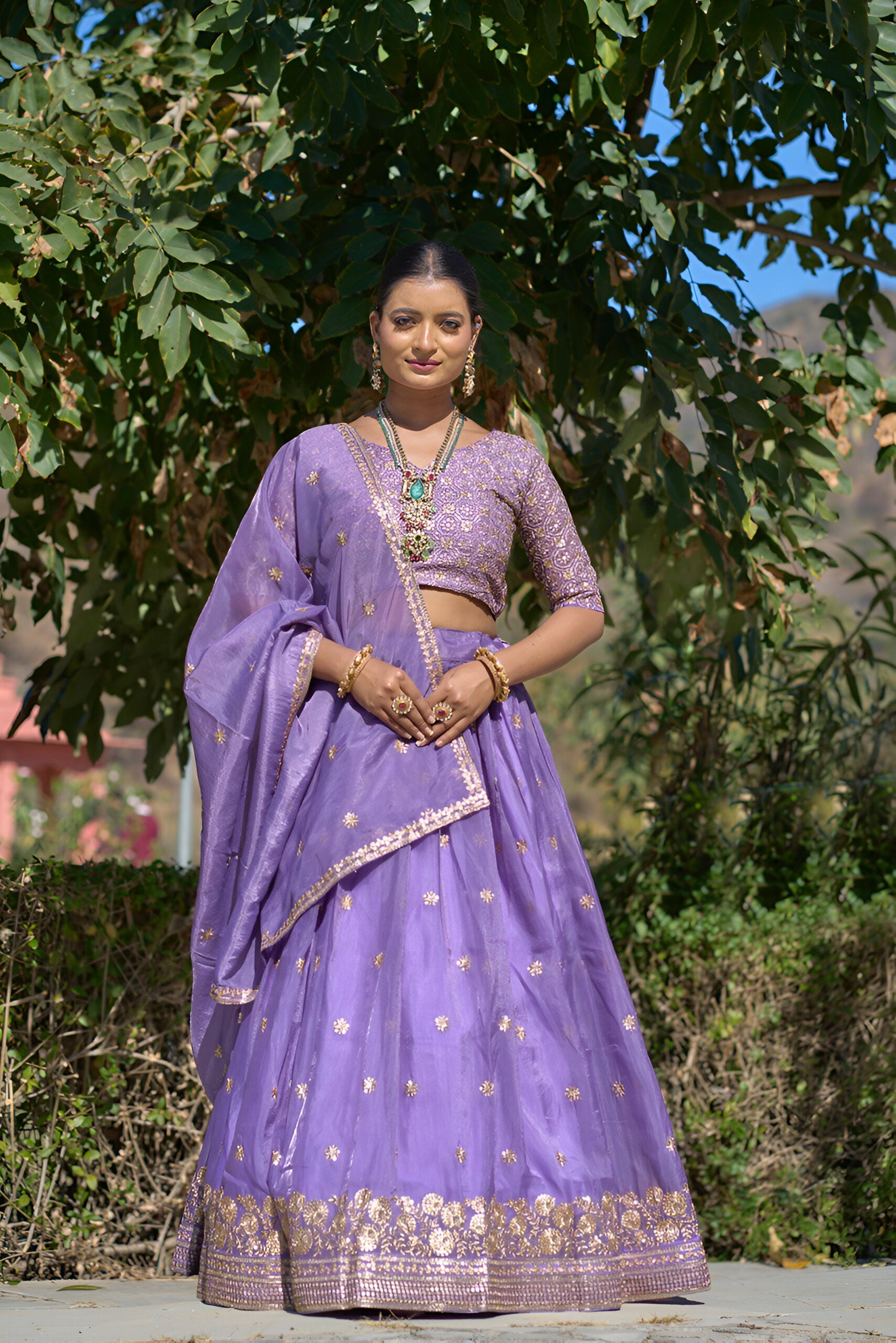 Lehenga Mart Designer Bollywood Style Wedding Lehenga Choli - Purple | Grocsy