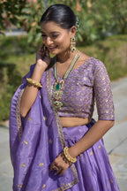 Lehenga Mart Designer Bollywood Style Wedding Lehenga Choli - Purple | Grocsy