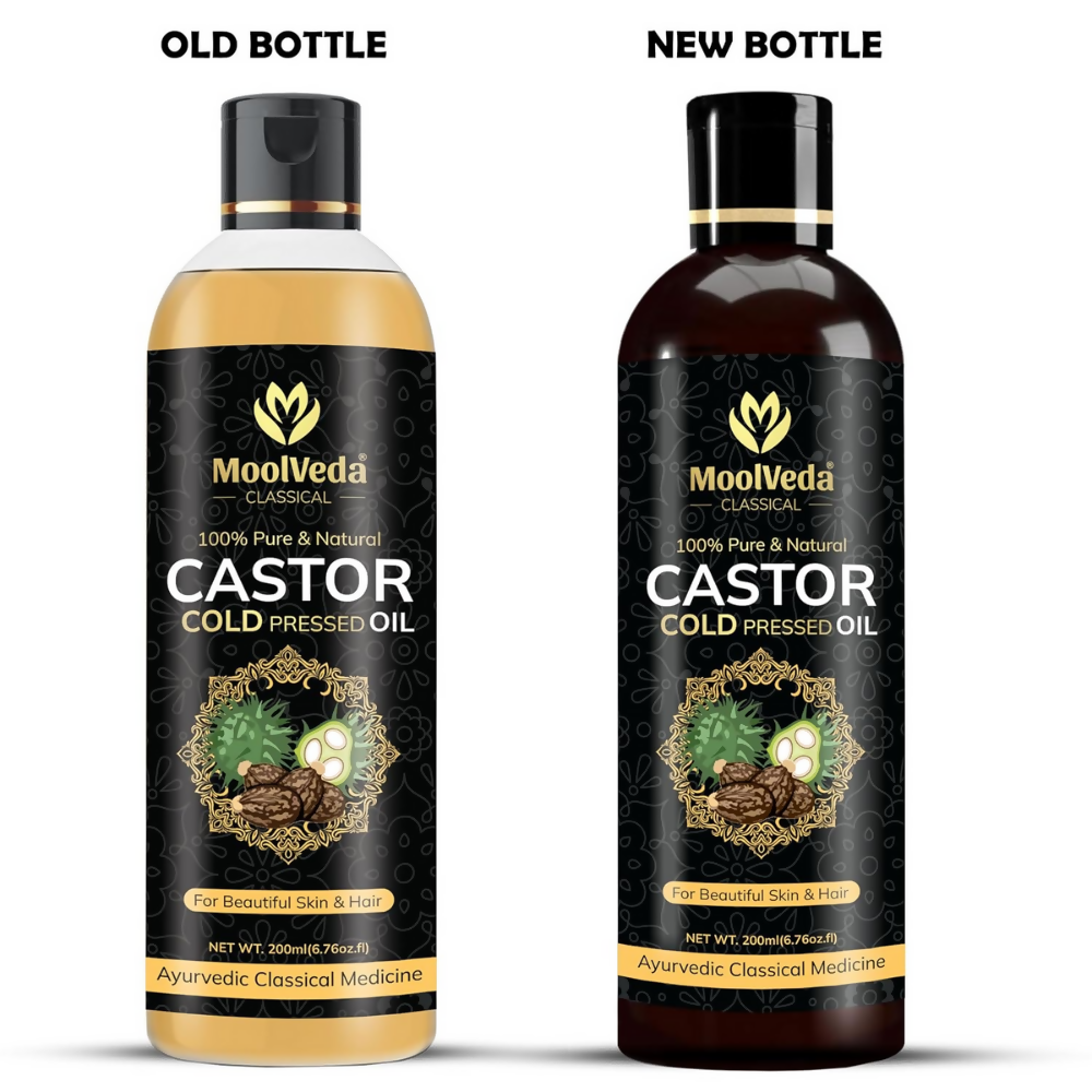 Moolveda Pure Cold Pressed Castor Hair Oil For Hair Growth | Grocsy