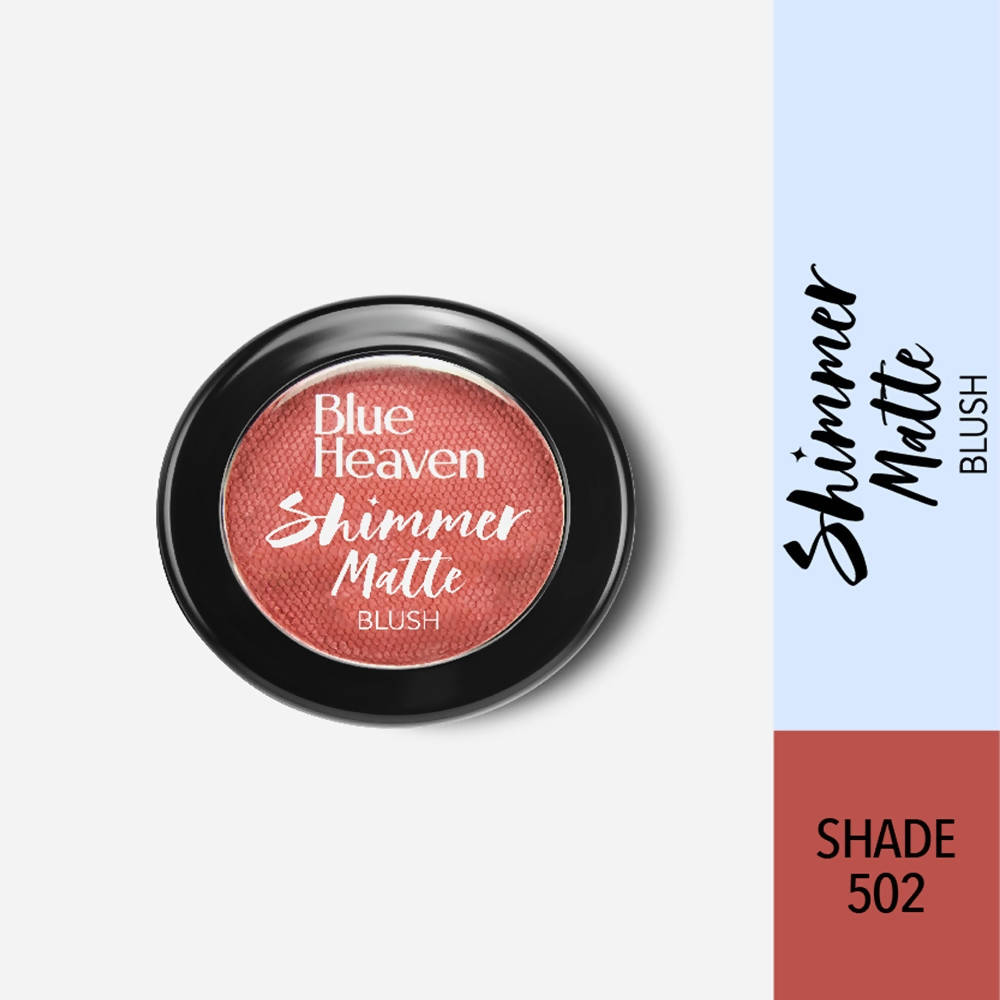 Blue Heaven Shimmer Matte Blush Shade 502 | Grocsy
