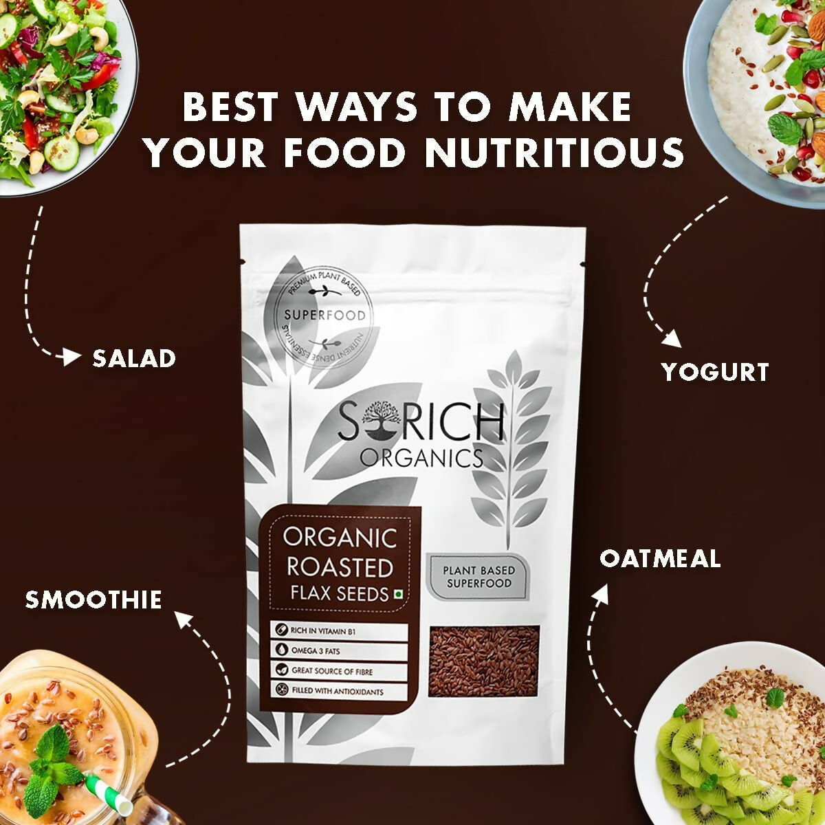 Sorich Organics Roasted Flax Seeds | Grocsy