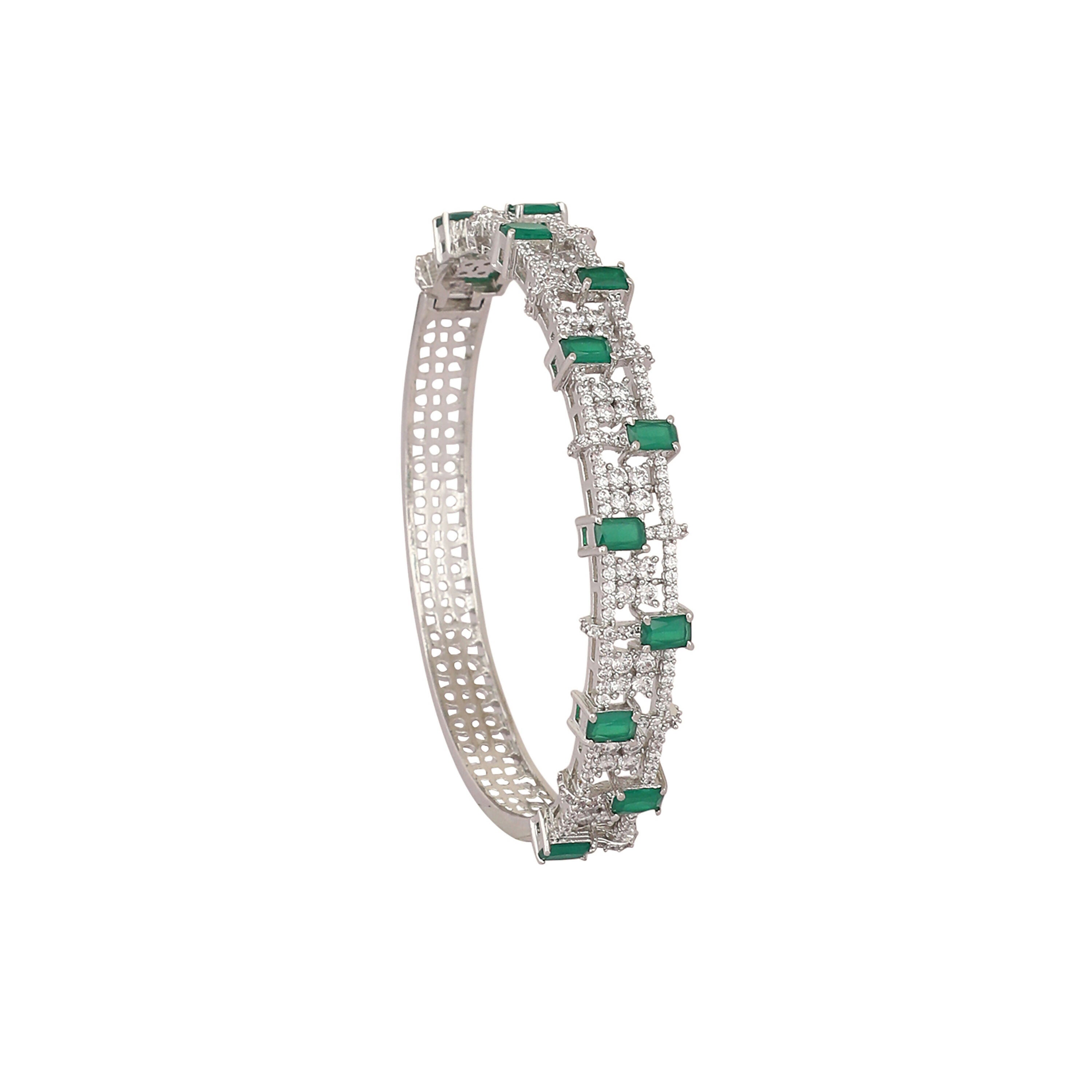 Nuyug Emerald Luxe Anti Tarnish Bangle | Grocsy