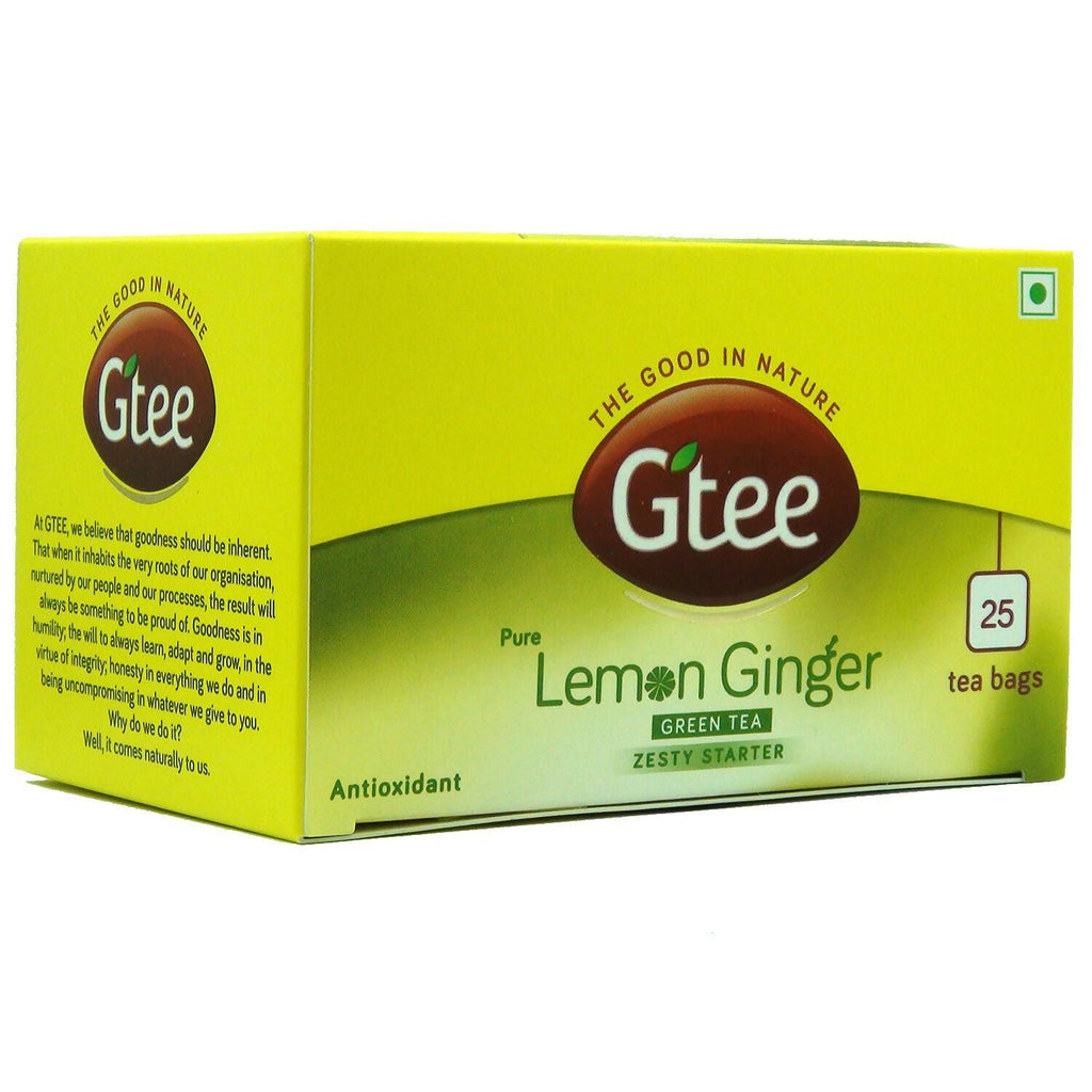 Gtee Green Tea Bags - Lemon & Ginger | Grocsy