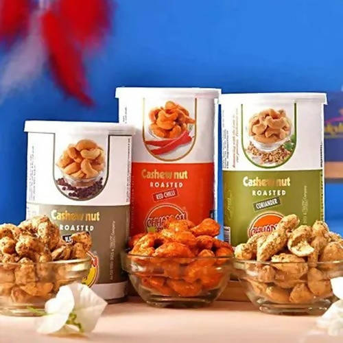 2 Ganesha Gajmukh Rakhi & Assorted Cashew | Grocsy