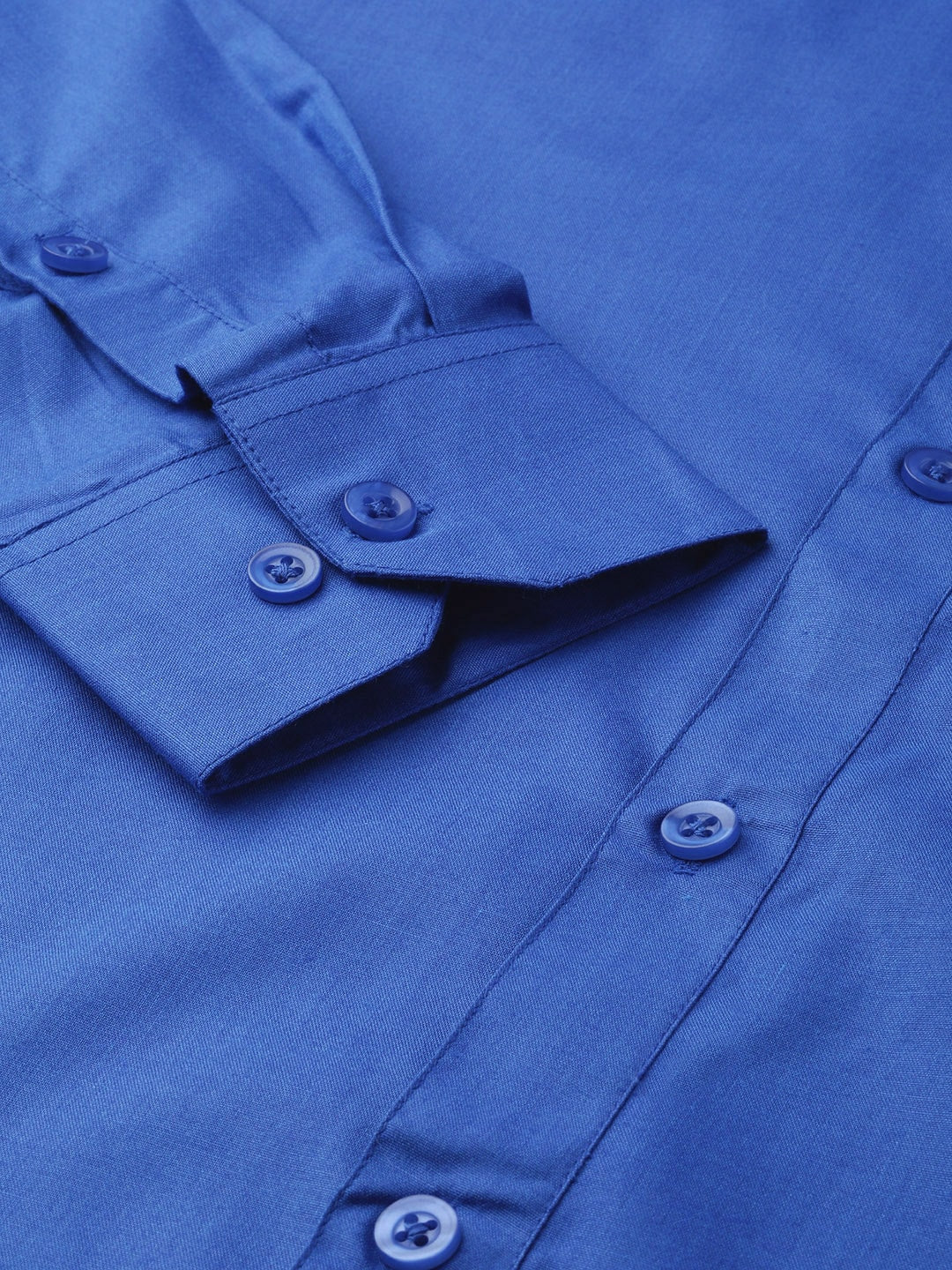 Jainish Men's Cotton Solid Royal Blue Formal Shirt's ( SF 361Royal ) | Grocsy