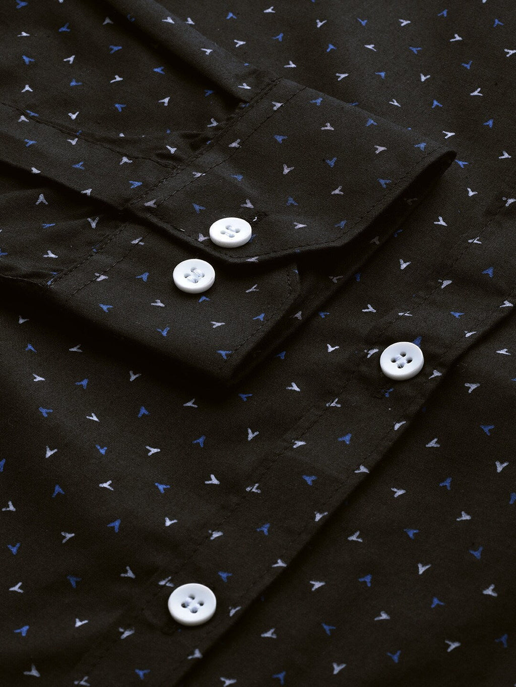 Jainish Black Men's Cotton Printed Formal Shirts ( SF 716Black ) | Grocsy