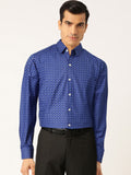 Jainish Blue Men's Cotton Printed Formal Shirts ( SF 716Blue ) | Grocsy