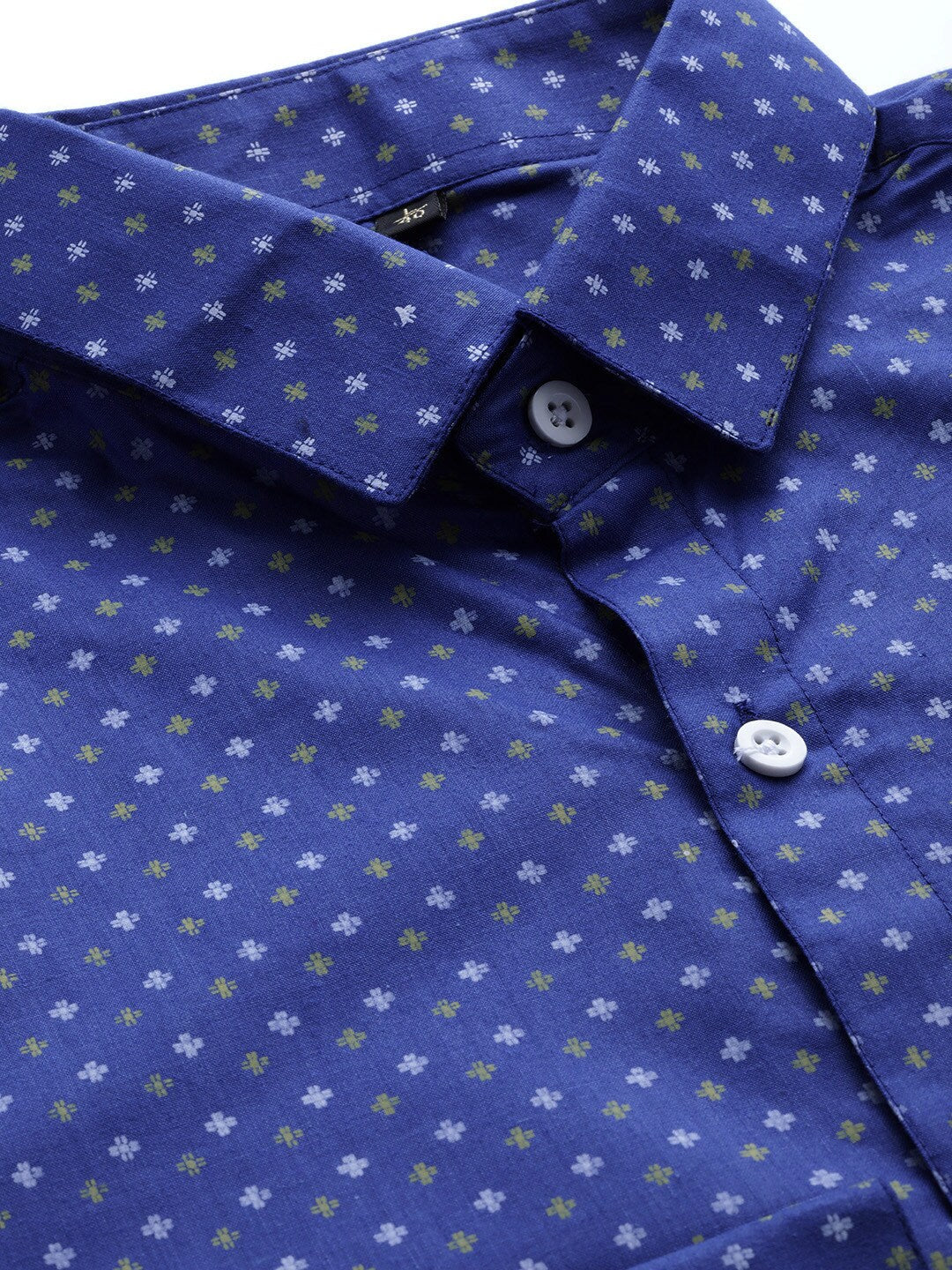 Jainish Blue Men's Cotton Printed Formal Shirts ( SF 716Blue ) | Grocsy