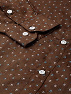 Jainish Brown Men's Cotton Printed Formal Shirts ( SF 716Coffee ) | Grocsy