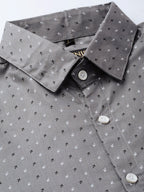 Jainish Grey Men's Cotton Printed Formal Shirts ( SF 716Grey ) | Grocsy