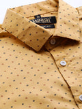 Jainish Yellow Men's Cotton Printed Formal Shirts ( SF 716Mustard ) | Grocsy