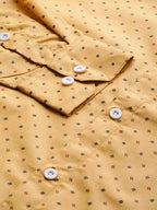 Jainish Yellow Men's Cotton Printed Formal Shirts ( SF 716Mustard ) | Grocsy
