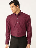 Jainish Purple Men's Cotton Printed Formal Shirts ( SF 716Wine ) | Grocsy