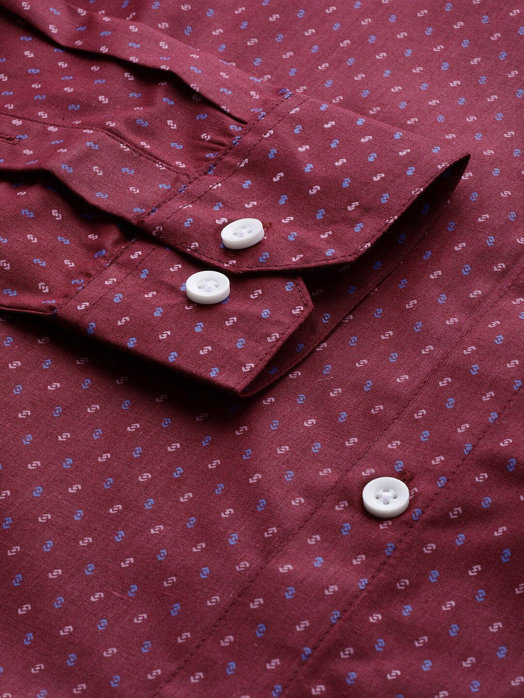 Jainish Purple Men's Cotton Printed Formal Shirts ( SF 716Wine ) | Grocsy