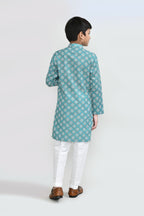 Joban Fashion Cotton Green Kurta With Straight Fit Pant | Grocsy