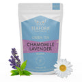 TEAFORA Chamomile Lavender Green Tea | Loose Leaf Tea | Calming & Relaxing Chamomile Sleep Tea | Bedtime Tea | 100% NATURAL | Brew Hot or Iced Tea | Grocsy