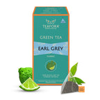 TEAFORA Earl Grey Green Tea | 20 Count Pyramid Tea Bags | Grocsy
