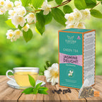 TEAFORA Jasmine Delight Green Tea | 20 Count Pyramid Tea Bags | Grocsy