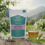 TEAFORA Jasmine Delight Green Tea | Darjeeling Loose Leaf Tea with All Powerful Antioxidants | Supports Immunity |Calming, Relaxing & Bedtime Tea | 50 Cups Hot or Iced Tea | Grocsy