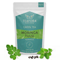 TEAFORA Moringa Tulsi Green Tea | Darjeeling Loose Leaf Tea | 100% Natural Moringa & Tulsi Leaves | Immune Support Tea | Grocsy