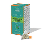 TEAFORA Moringa Tulsi Green Tea | 20 Count Pyramid Tea Bags | Grocsy