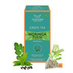 TEAFORA Moringa Tulsi Green Tea | 20 Count Pyramid Tea Bags | Grocsy