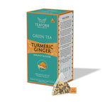 TEAFORA Turmeric Ginger Green Tea | 20 Count Pyramid Tea Bags | Grocsy