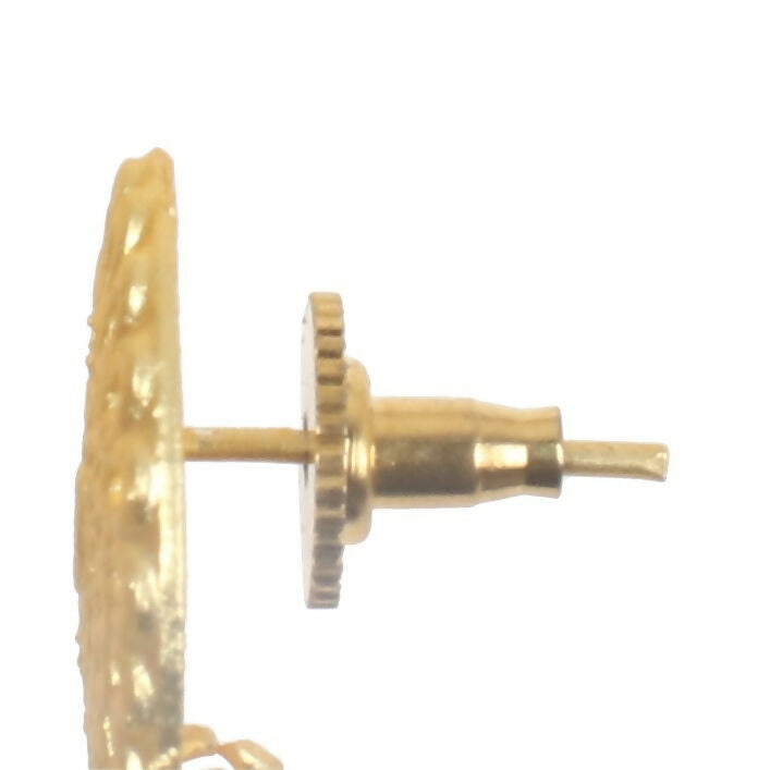 Joban Fashion Women Matte Gold Brass Earrings | Grocsy