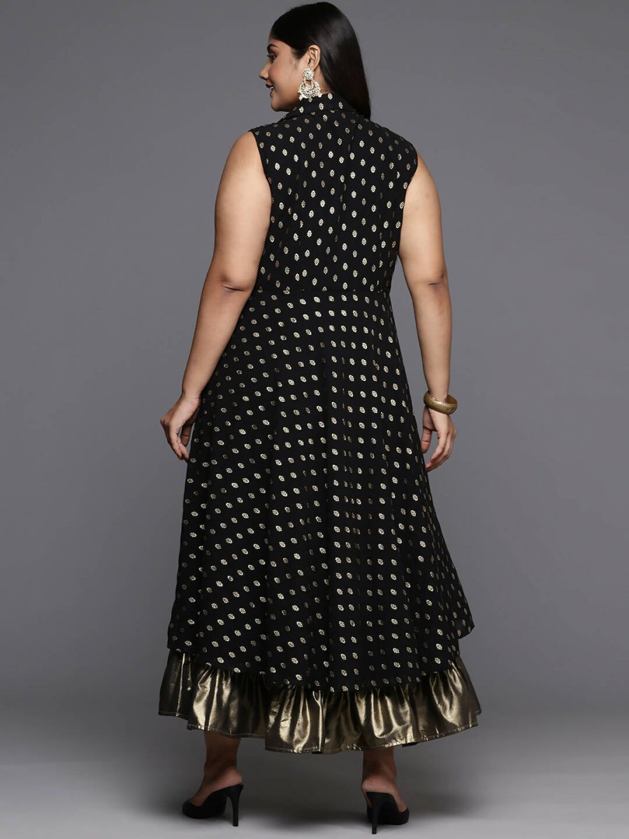Ahalyaa Women's Traditional wear Ethnic Dress - Black | Grocsy