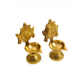 Spillbox 2 Pieces Brass Shangu Chakra Vilakku | Grocsy