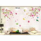 Decals Design 'Flowers Branch' Wall Sticker (PVC Vinyl, 60 cm x 90 cm),Multicolor | Grocsy
