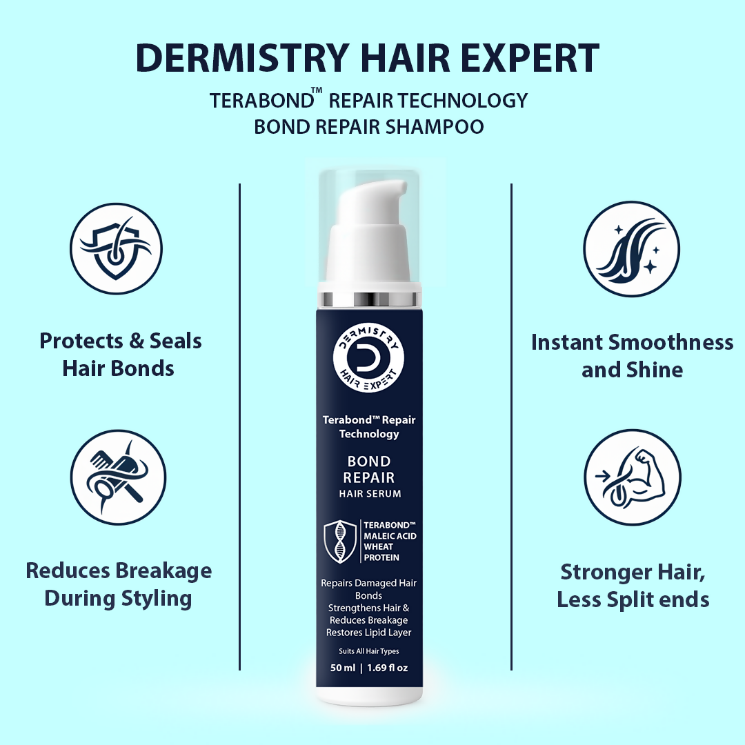 Dermistry Bond Repair & Restore Hair Serum, Mask& Shampoo TeraBond Maleic Acid Protein | Grocsy