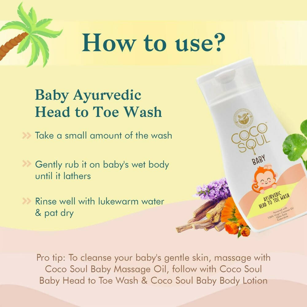 Coco Soul Baby Ayurvedic Head to Toe Wash | Grocsy