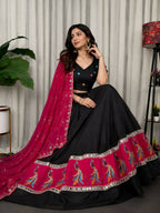 Lehenga Mart Black Designer Navratri Lehenga Choli for Women | Grocsy