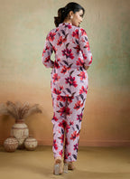 Prazu Fashion Light Pink Printed Cotton Blend Co-Ord Set | Grocsy