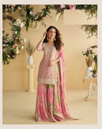 Aarshi Fashions Pink Silk Suits | Grocsy