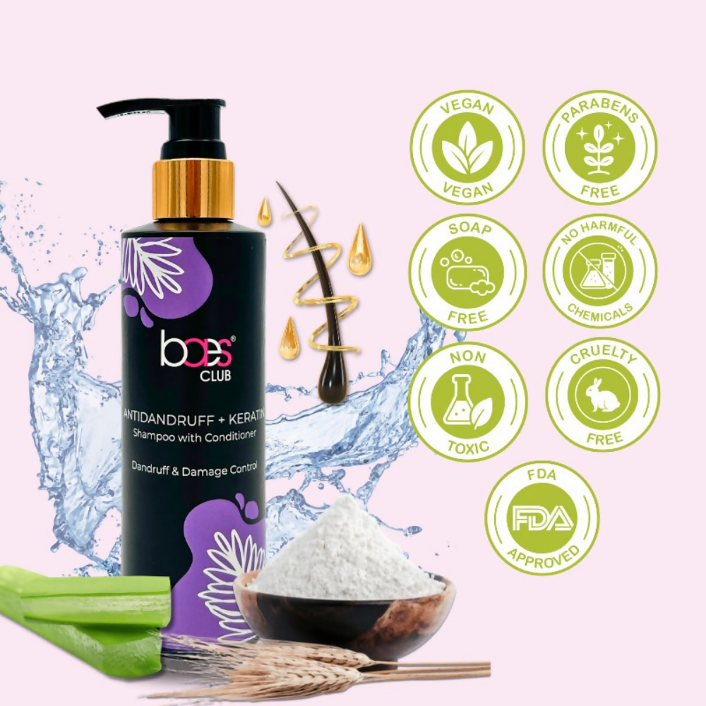Baes Club Anti Dandruff + Keratin Shampoo | Grocsy