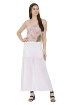Asmaani White Color Lycra Fabric Flared Palazzo | Grocsy