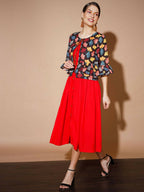 Myshka Women Multi Solid Dresses | Grocsy