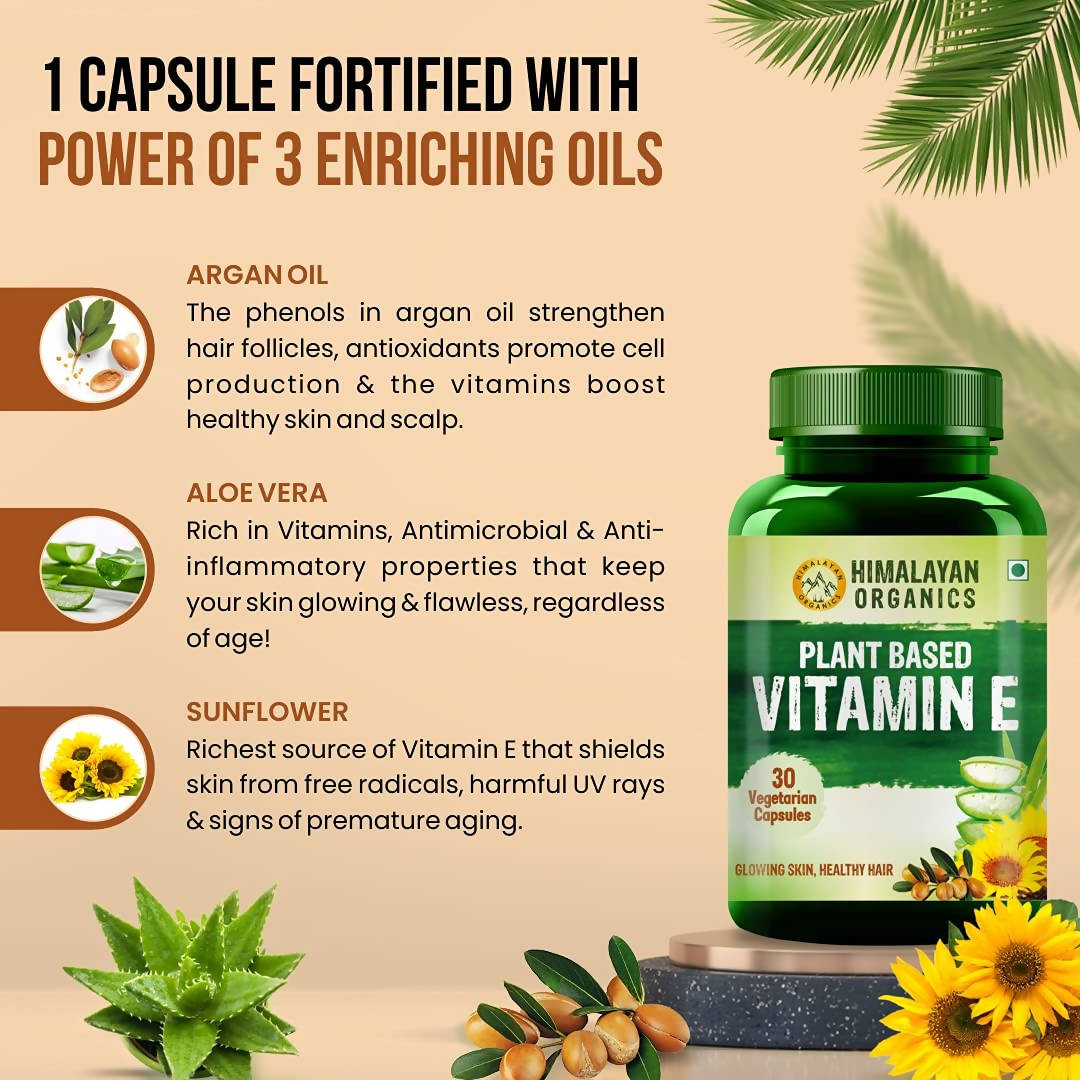 Himalayan Organics Plant-Based Vitamin E Capsules | Grocsy