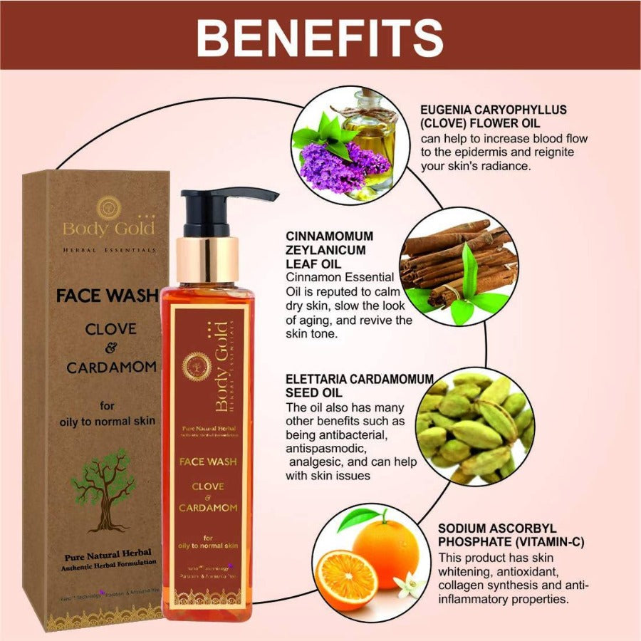 Body Gold Face Wash Clove & Cardamom | Grocsy